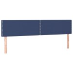 Vidaxl t�tes de lit bleu 180x5x78 / 88 cm tissu