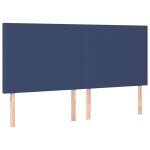 Vidaxl t�te de lit bleu 200x5x118 / 128 cm tissu