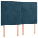 Vidaxl t�te de lit bleu fonc� 144 x 5 x 118 / 128 cm velours