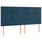 Vidaxl t�te de lit bleu fonc� 160 x 5 x 118 / 128 cm velours