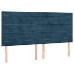 Vidaxl t�te de lit bleu fonc� 160 x 5 x 118 / 128 cm velours