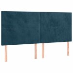 Vidaxl t�te de lit bleu fonc� 180 x 5 x 118 / 128 cm velours