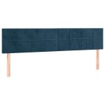 Vidaxl t�tes de lit bleu fonc� 180 x 5 x 78 / 88 cm velours