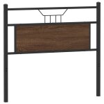 Vidaxl tte de lit chne marron 100 cm bois d'ingnierie et acier