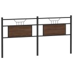 Vidaxl tête de lit chêne marron 160 cm bois d'ingénierie et acier Vidaxl tête de lit chêne marron 160 cm bois d'ingénierie et acier