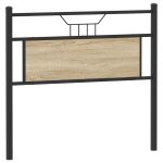 Vidaxl tte de lit chne sonoma 100 cm bois d'ingnierie et acier