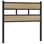 Vidaxl tte de lit chne sonoma 100 cm fer et bois d?ingnierie