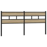 Vidaxl tête de lit chêne sonoma 193 cm fer et bois d?ingénierie Vidaxl tête de lit chêne sonoma 193 cm fer et bois d?ingénierie