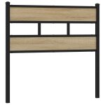 Vidaxl tte de lit chne sonoma 80 cm fer et bois d?ingnierie
