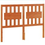 Vidaxl tte de lit cire marron 135 cm bois massif de pin