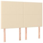 Vidaxl t�te de lit cr�me 144x5x118 / 128 cm tissu