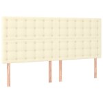 Vidaxl t�te de lit cr�me 180x5x118 / 128 cm similicuir