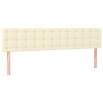 Vidaxl t�tes de lit cr�me 180x5x78 / 88 cm similicuir