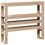 Vidaxl tte de lit avec tagres 100 cm bois massif de pin