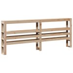 Vidaxl tte de lit avec tagres 200 cm bois massif de pin