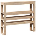 Vidaxl tte de lit avec tagres 90 cm bois massif de pin