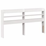Vidaxl tte de lit avec tagres blanc 160 cm bois massif de pin