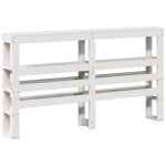 Vidaxl tte de lit avec tagres blanc 160 cm bois massif de pin