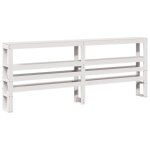 Vidaxl tte de lit avec tagres blanc 180 cm bois massif de pin