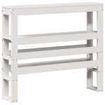Vidaxl tte de lit avec tagres blanc 75 cm bois massif de pin