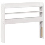 Vidaxl tte de lit avec tagres blanc 90 cm bois massif de pin
