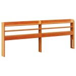 Vidaxl tte de lit avec tagres marron cire 180 cm bois massif de pin