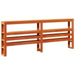 Vidaxl tête de lit avec étagères marron cire 200 cm bois massif de pin Vidaxl tête de lit avec étagères marron cire 200 cm bois massif de pin