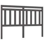Vidaxl t�te de lit gris 126x4x100 cm bois massif de pin