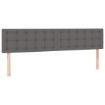 Vidaxl t�tes de lit gris 180x5x78 / 88 cm similicuir