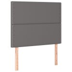 Vidaxl tte de lit gris 80x5x118 / 128 cm similicuir