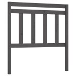 Vidaxl t�te de lit gris 81x4x100 cm bois massif de pin