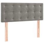 Vidaxl t�te de lit gris clair 100x5x78 / 88 cm velours