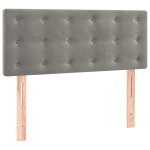 Vidaxl t�te de lit gris clair 100x5x78 / 88 cm velours