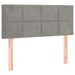 Vidaxl tte de lit gris clair 100x5x78 / 88 cm velours