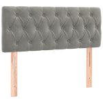 Vidaxl tte de lit gris clair 100x7x78 / 88 cm velours