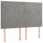 Vidaxl t�te de lit gris clair 144 x 5 x 118 / 128 cm velours