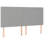 Vidaxl t�te de lit gris clair 180 x 5 x 118 / 128 cm tissu