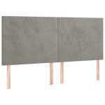 Vidaxl t�te de lit gris clair 180x5x118 / 128 cm velours