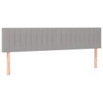 Vidaxl t�tes de lit gris clair 180x5x78 / 88 cm tissu