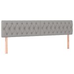 Vidaxl t�tes de lit gris clair 180x7x78 / 88 cm tissu