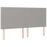 Vidaxl t�te de lit gris clair 200x5x118 / 128 cm tissu