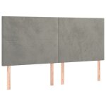 Vidaxl t�te de lit gris clair 200x5x118 / 128 cm velours