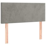 Vidaxl t�te de lit gris clair 80x5x78 / 88 cm velours