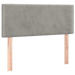Vidaxl tte de lit gris clair 90x5x78 / 88 cm velours