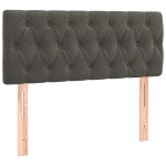 Vidaxl t�te de lit gris fonc� 100x7x78 / 88 cm velours