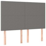 Vidaxl t�te de lit gris fonc� 144 x 5 x 118 / 128 cm tissu