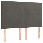 Vidaxl t�te de lit gris fonc� 144 x 5 x 118 / 128 cm velours