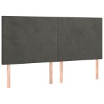 Vidaxl t�te de lit gris fonc� 160 x 5 x 118 / 128 cm velours