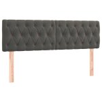 Vidaxl t�tes de lit gris fonc� 160x7x78 / 88 cm velours