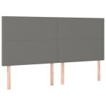 Vidaxl t�te de lit gris fonc� 180 x 5 x 118 / 128 cm tissu